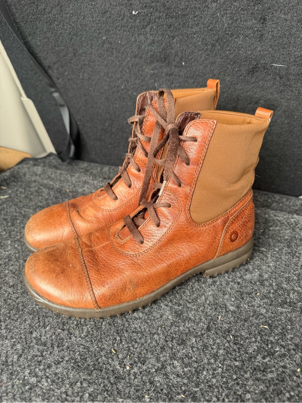 Bogs Alexandria Brown Waterproof Leather Winter Combat Boots 7.5